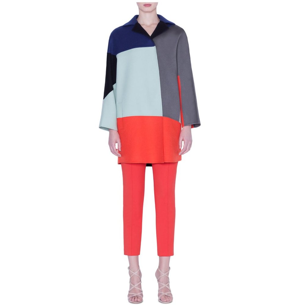 $5990 Akris Einstein Short Cashmere Coat-abstract cashmere coat-size 8-NWT - Picture 7 of 7